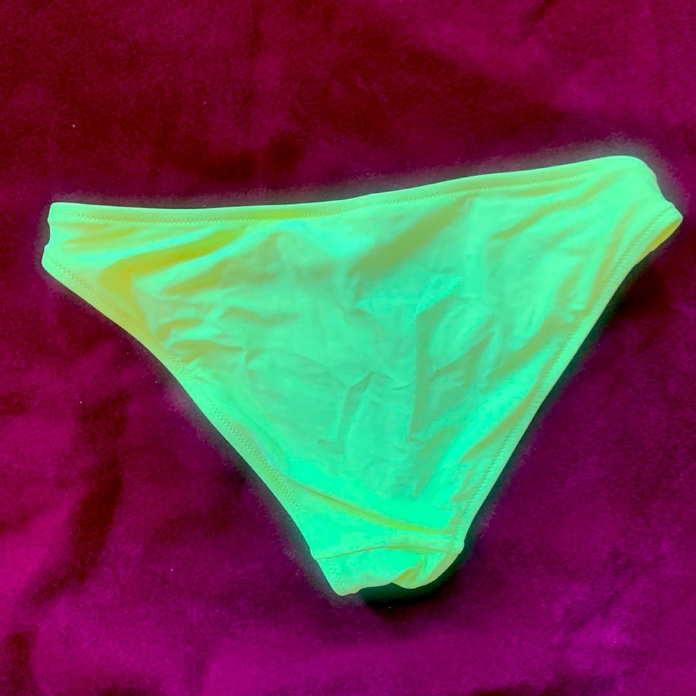AE Neon Yellow Boho Fringe Convertible 2 Piece Swimsuit - Picture 11 of 14